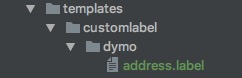File structure for the label file: templates > customlabel > dymo > address.label