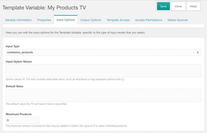 Creating a Products TV
